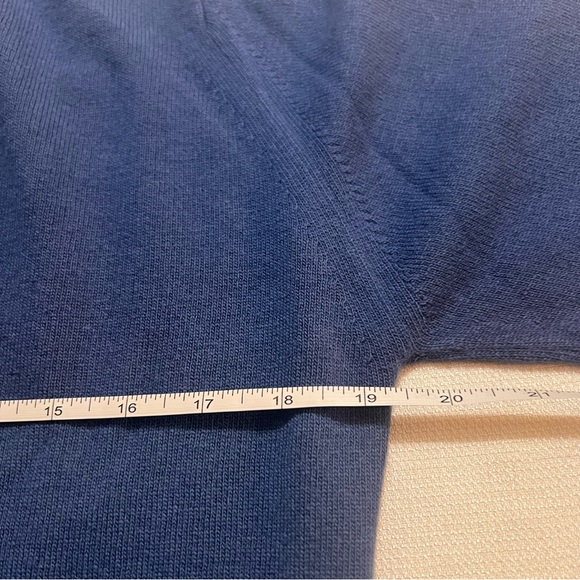 Vintage Hawick Scotland Teribus Fine Wool V Neck Sweater M (38) New w tag. Blue - Picture 5 of 9